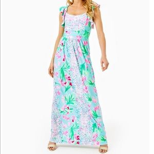 Lilly Pulitzer Cristal Maxi Aqual Al Fresco Size Large